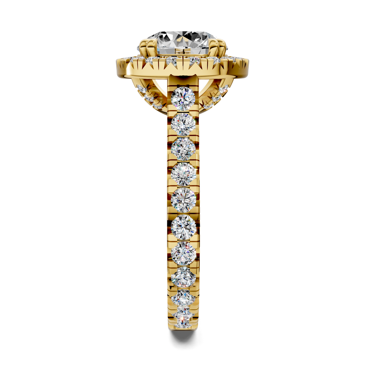 Elizabeth Halo Cathedral Engagement Ring