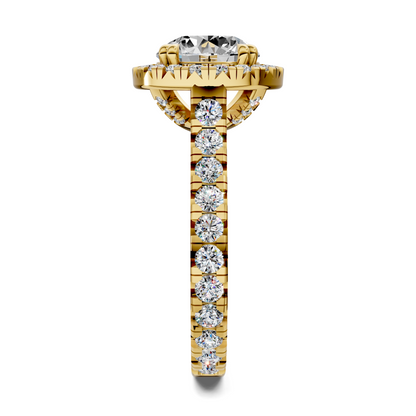 Elizabeth Halo Cathedral Engagement Ring