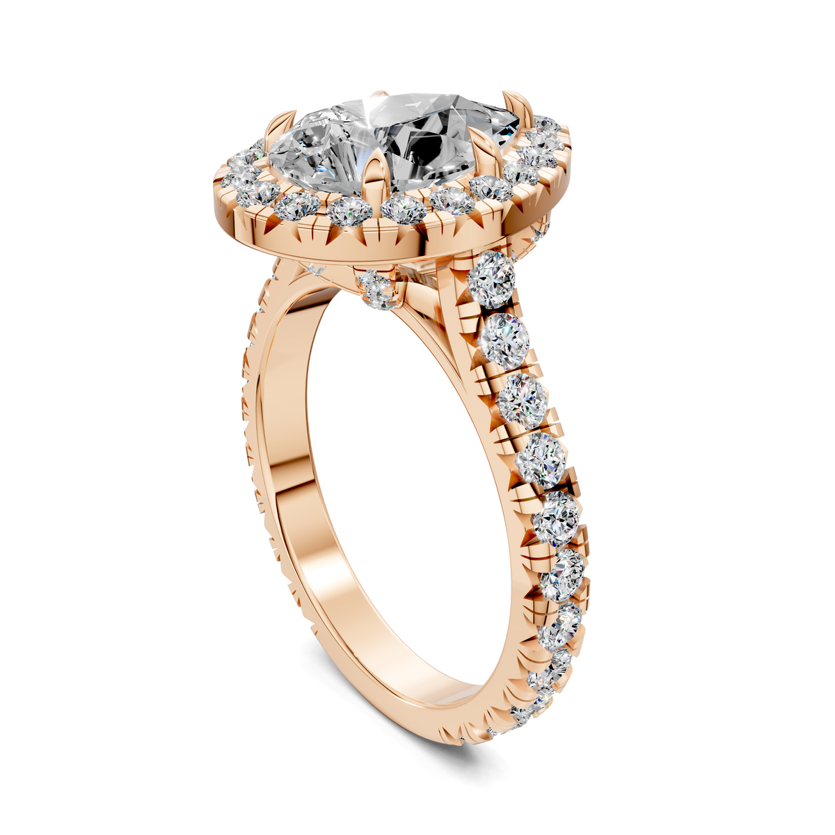 Elizabeth Double-Prong Halo Engagement Ring