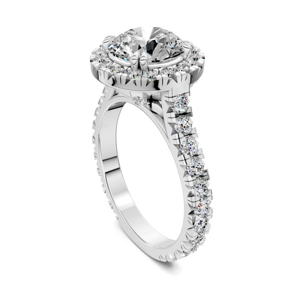 Elizabeth Halo Cathedral Engagement Ring