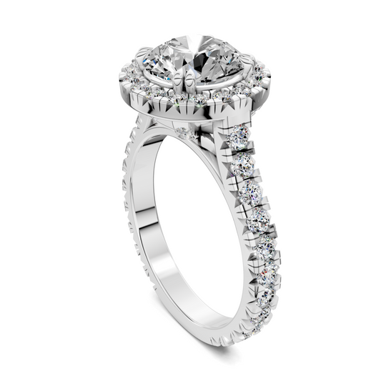 Elizabeth Halo Cathedral Engagement Ring