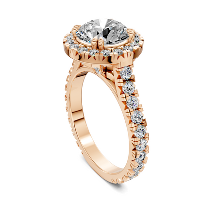 Elizabeth Halo Cathedral Engagement Ring