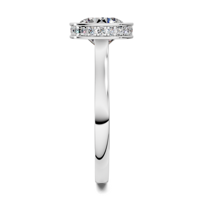 Madeline Hidden Halo with Pavé Bridge Ring