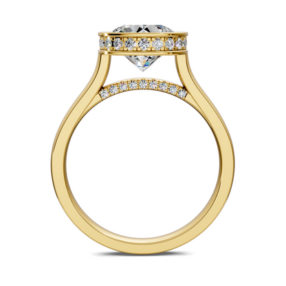 Madeline Hidden Halo with Pavé Bridge Ring