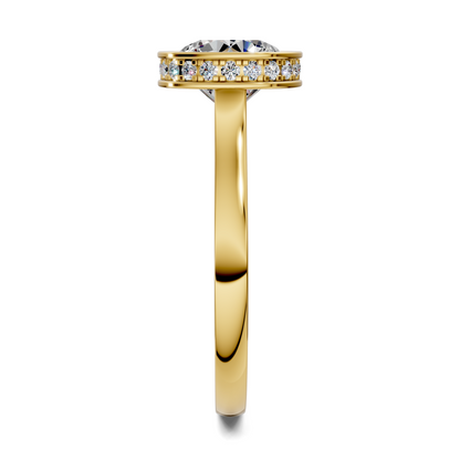Madeline Hidden Halo with Pavé Bridge Ring