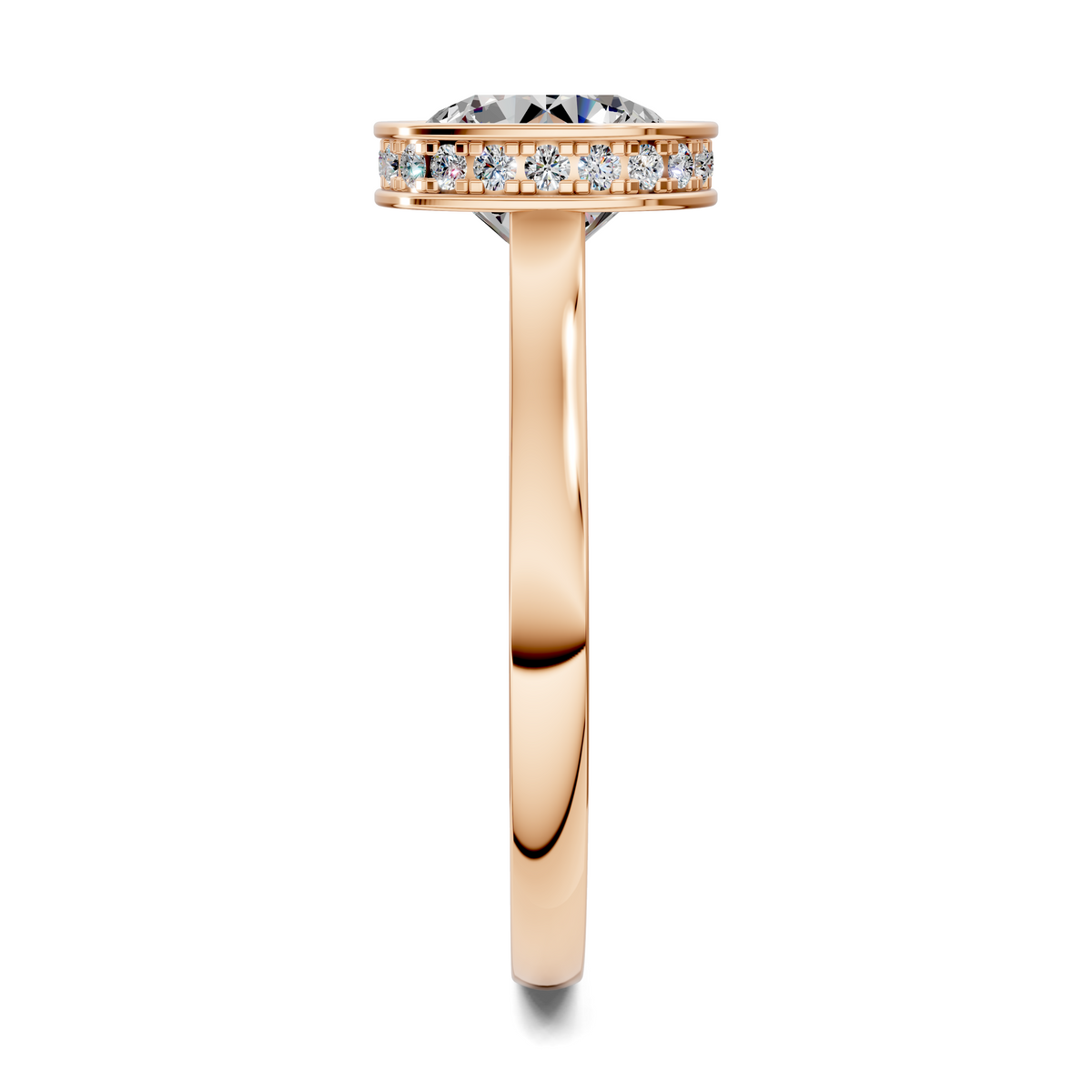 Madeline Hidden Halo with Pavé Bridge Ring