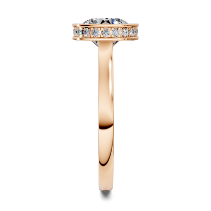 Madeline Hidden Halo with Pavé Bridge Ring