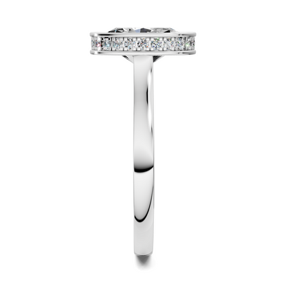 Madeline Hidden Halo with Pavé Bridge Ring