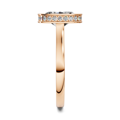 Madeline Hidden Halo with Pavé Bridge Ring