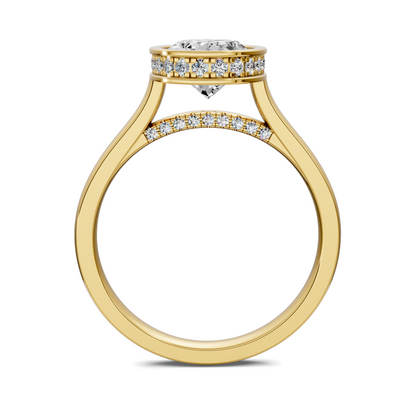 Madeline Hidden Halo with Pavé Bridge Ring