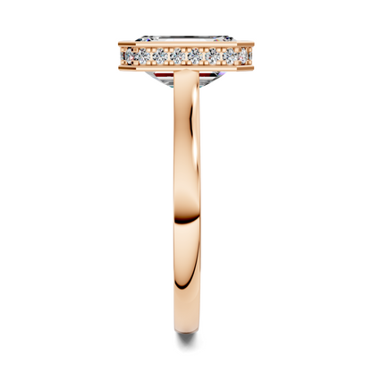 Madeline Hidden Halo with Pavé Bridge Ring