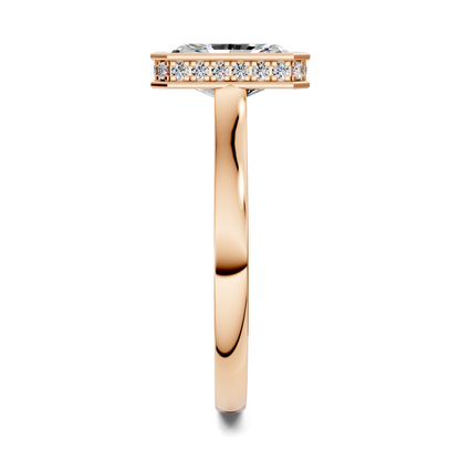 Madeline Hidden Halo with Pavé Bridge Ring