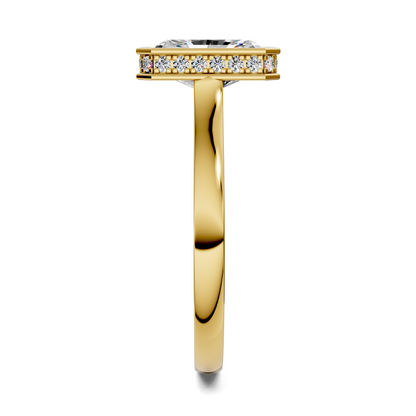 Madeline Hidden Halo with Pavé Bridge Ring