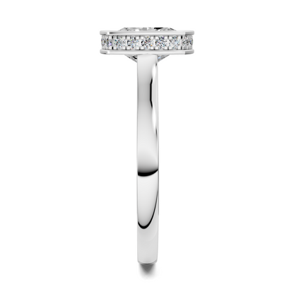 Madeline Hidden Halo with Pavé Bridge Ring