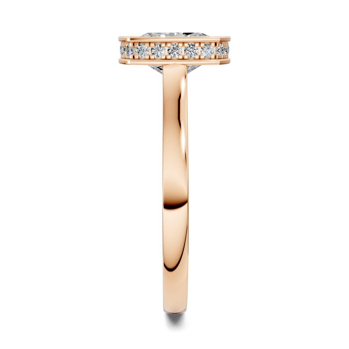Madeline Hidden Halo with Pavé Bridge Ring