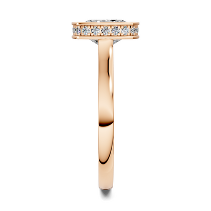 Madeline Hidden Halo with Pavé Bridge Ring