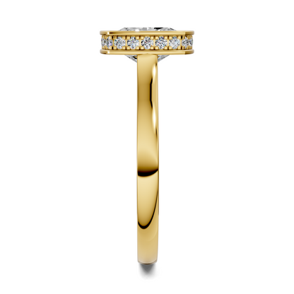 Madeline Hidden Halo with Pavé Bridge Ring