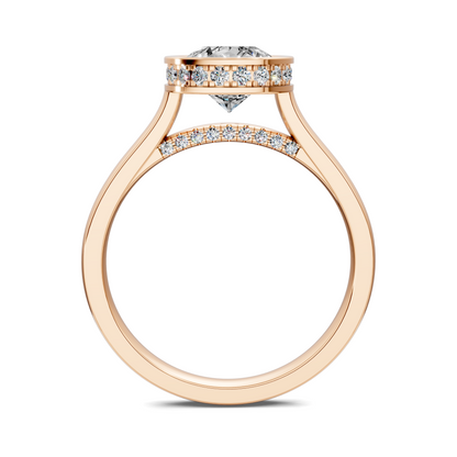 Madeline Hidden Halo with Pavé Bridge Ring