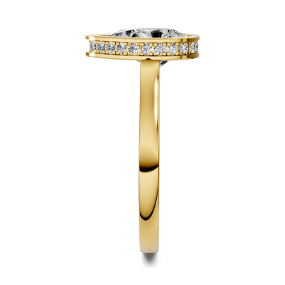 Madeline Hidden Halo with Pavé Bridge Ring