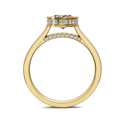 Madeline Hidden Halo with Pavé Bridge Ring