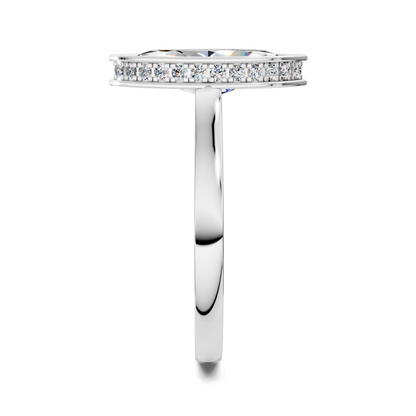Madeline Hidden Halo with Pavé Bridge Ring