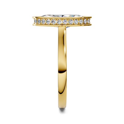 Madeline Hidden Halo with Pavé Bridge Ring