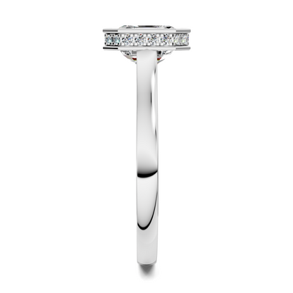 Madeline Hidden Halo with Pavé Bridge Ring
