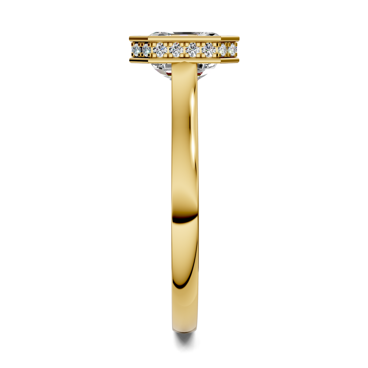 Madeline Hidden Halo with Pavé Bridge Ring