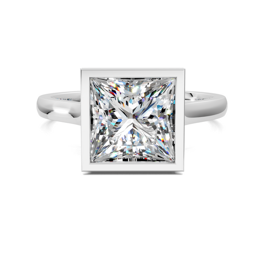 Madeline Hidden Halo with Pavé Bridge Ring