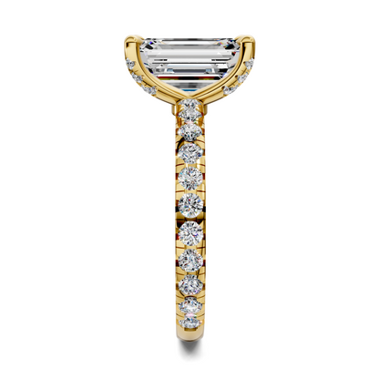Anna Pavé Prong Solitaire Engagement Ring
