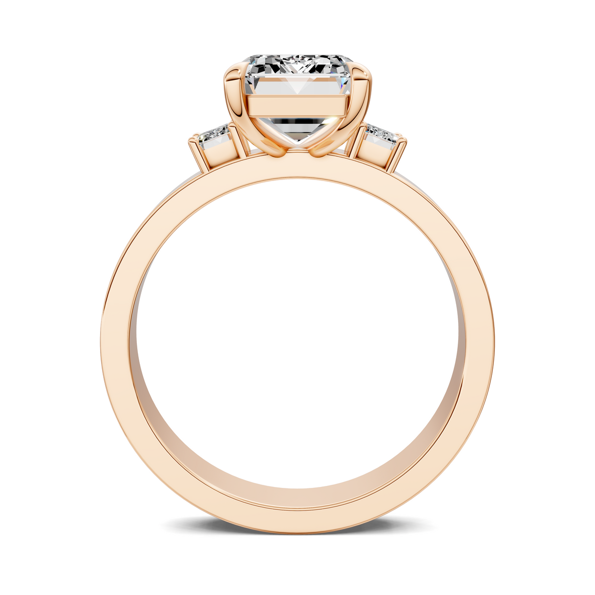Iris Bold Three-Stone Engagement Ring