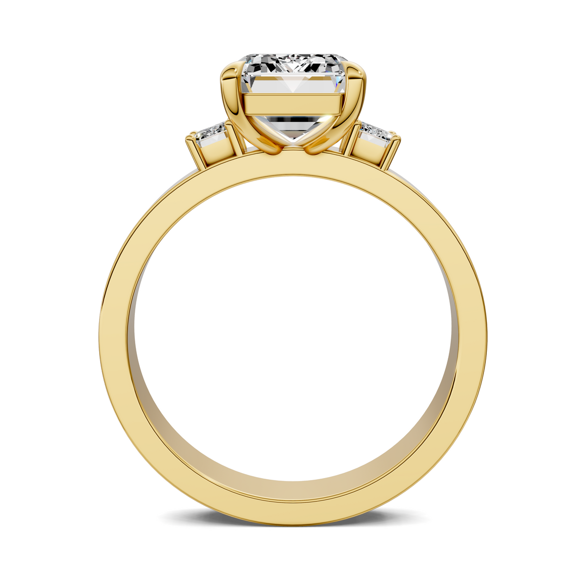 Iris Bold Three-Stone Engagement Ring