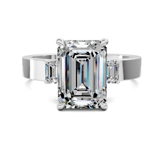 Iris Bold Three-Stone Engagement Ring