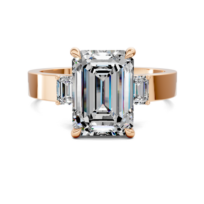 Iris Bold Three-Stone Engagement Ring