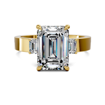 Iris Bold Three-Stone Engagement Ring