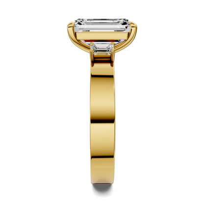 Iris Bold Three-Stone Engagement Ring