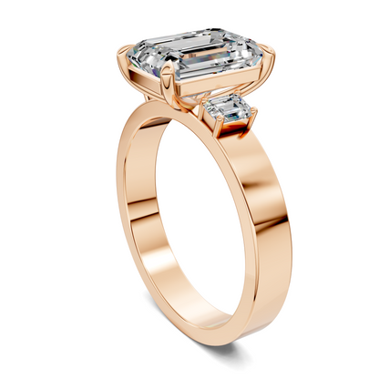 Iris Bold Three-Stone Engagement Ring