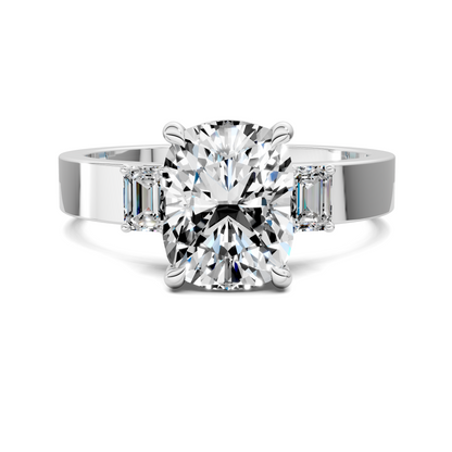 Iris Bold Three-Stone Engagement Ring