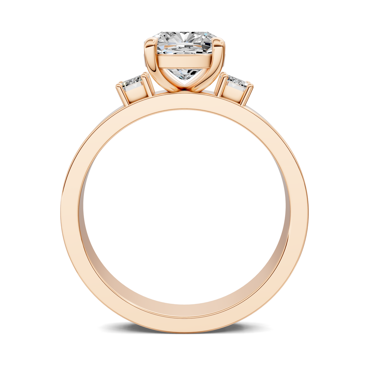 Iris Bold Three-Stone Engagement Ring
