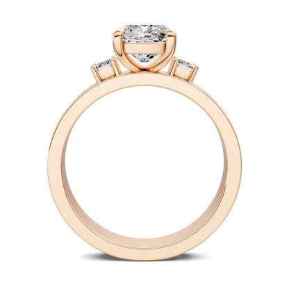 Iris Bold Three-Stone Engagement Ring