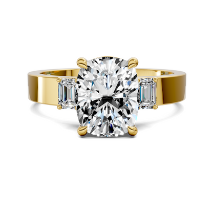 Iris Bold Three-Stone Engagement Ring