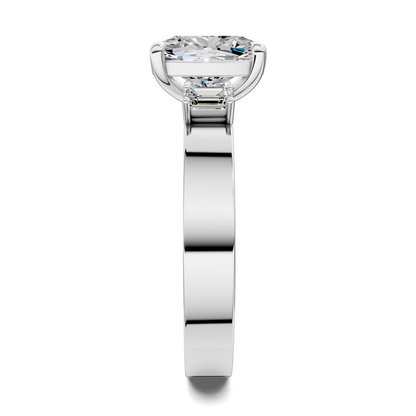Iris Bold Three-Stone Engagement Ring