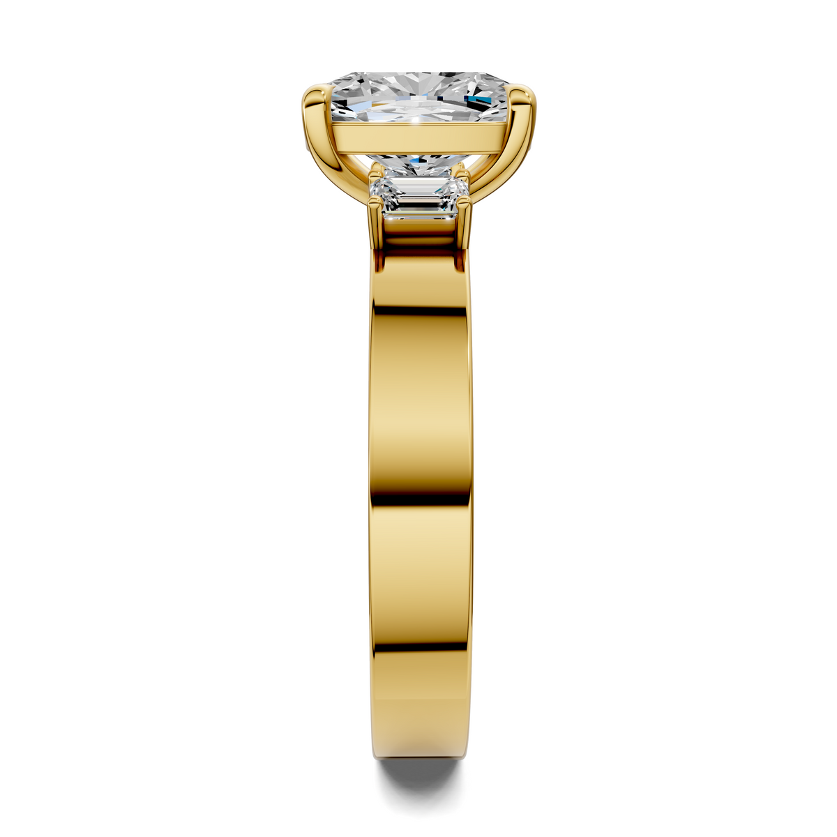 Iris Bold Three-Stone Engagement Ring