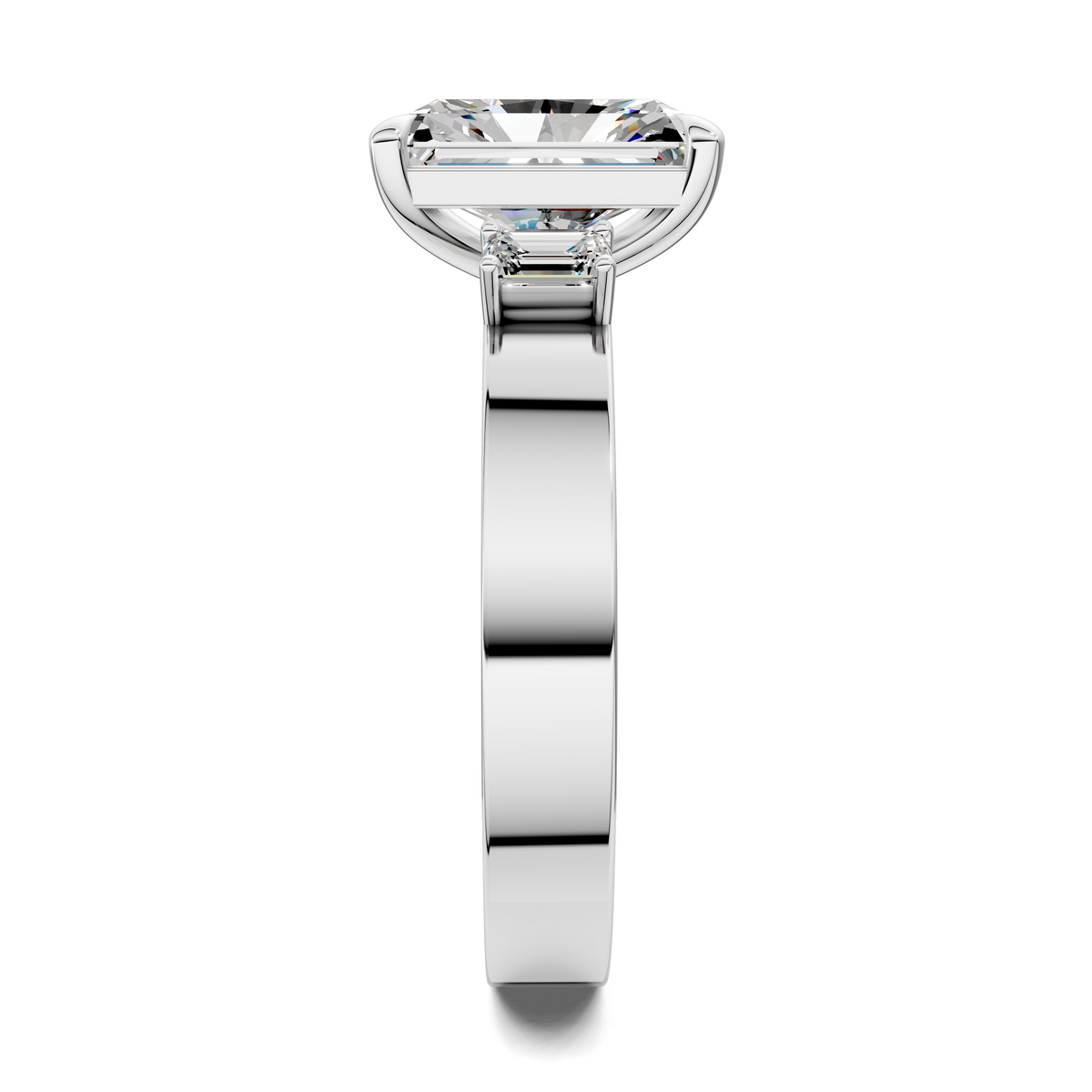 Iris Bold Three-Stone Engagement Ring
