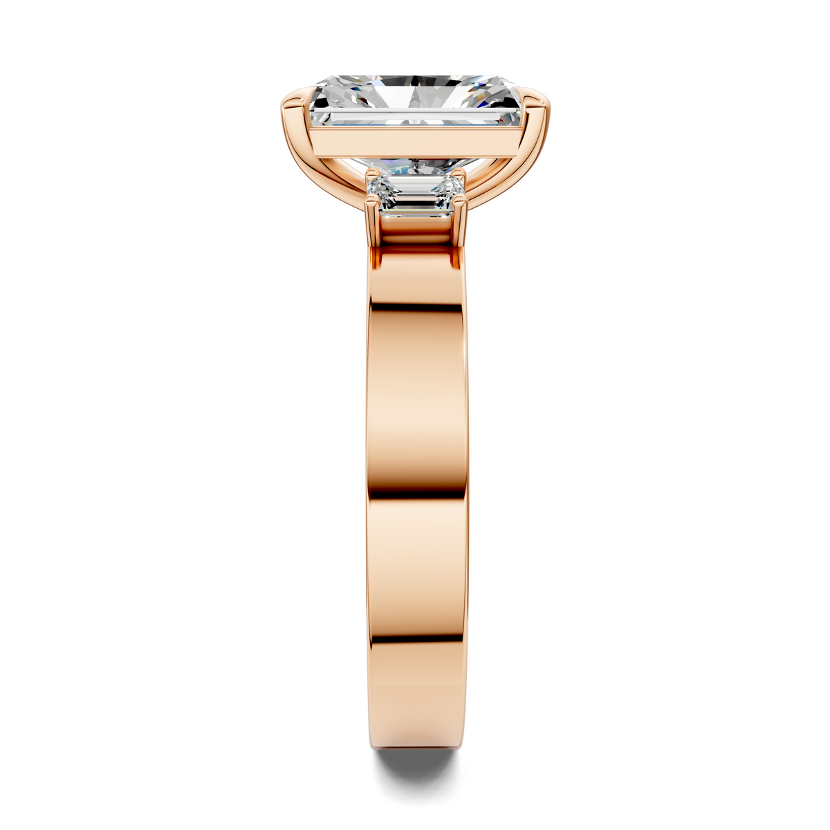 Iris Bold Three-Stone Engagement Ring