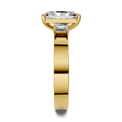 Iris Bold Three-Stone Engagement Ring