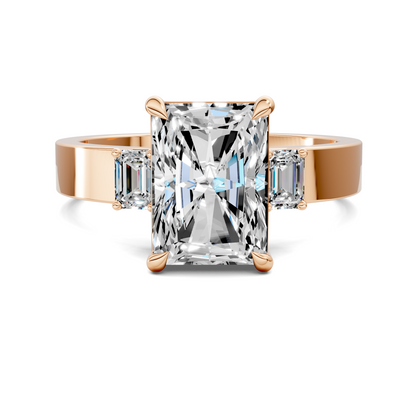 Iris Bold Three-Stone Engagement Ring