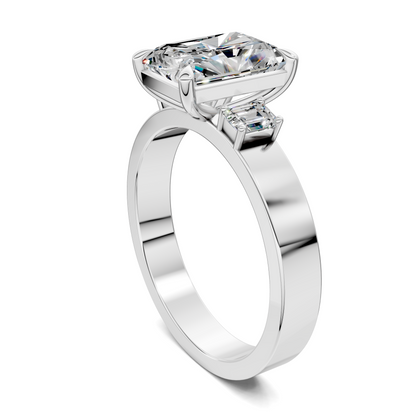 Iris Bold Three-Stone Engagement Ring