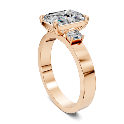 Iris Bold Three-Stone Engagement Ring