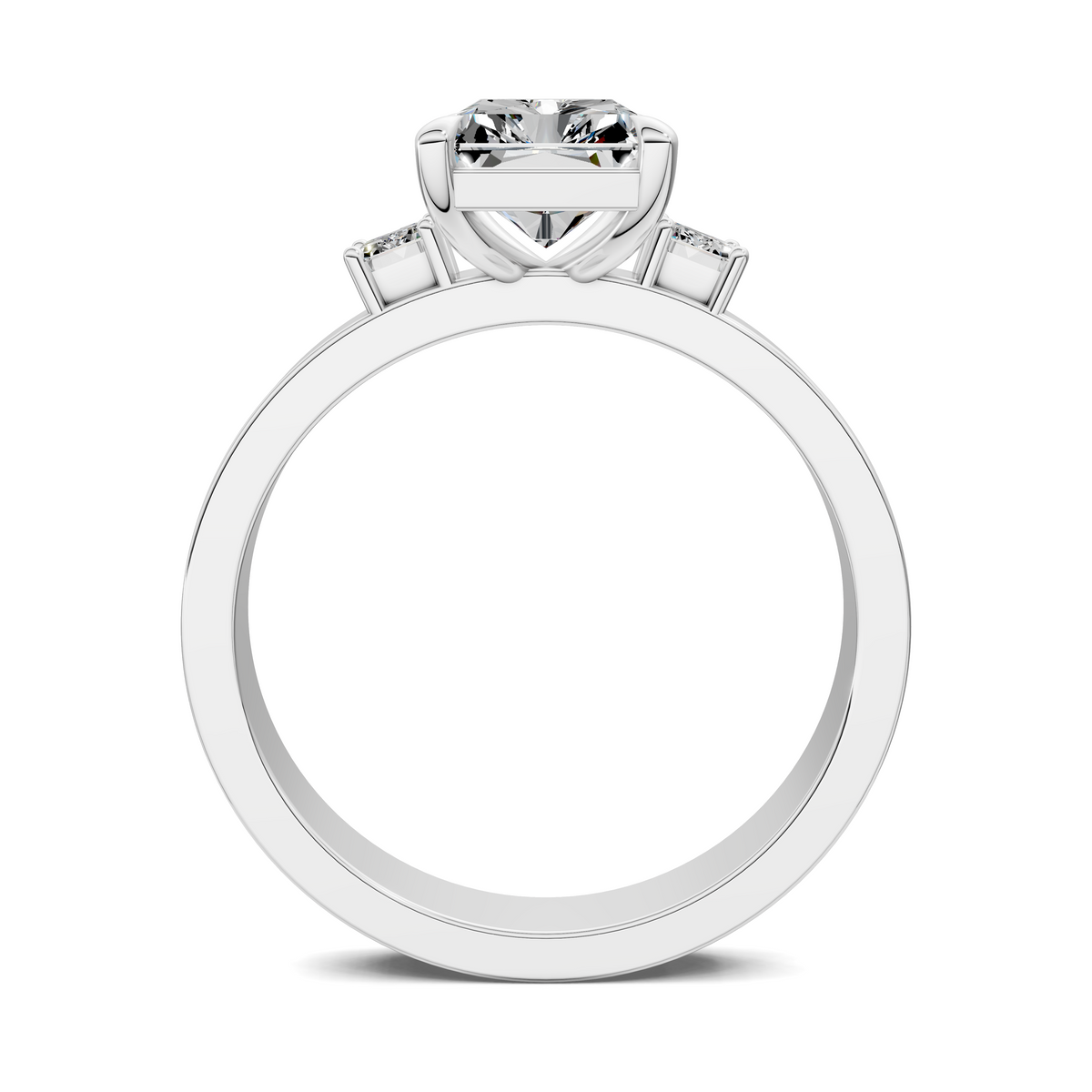 Iris Bold Three-Stone Engagement Ring